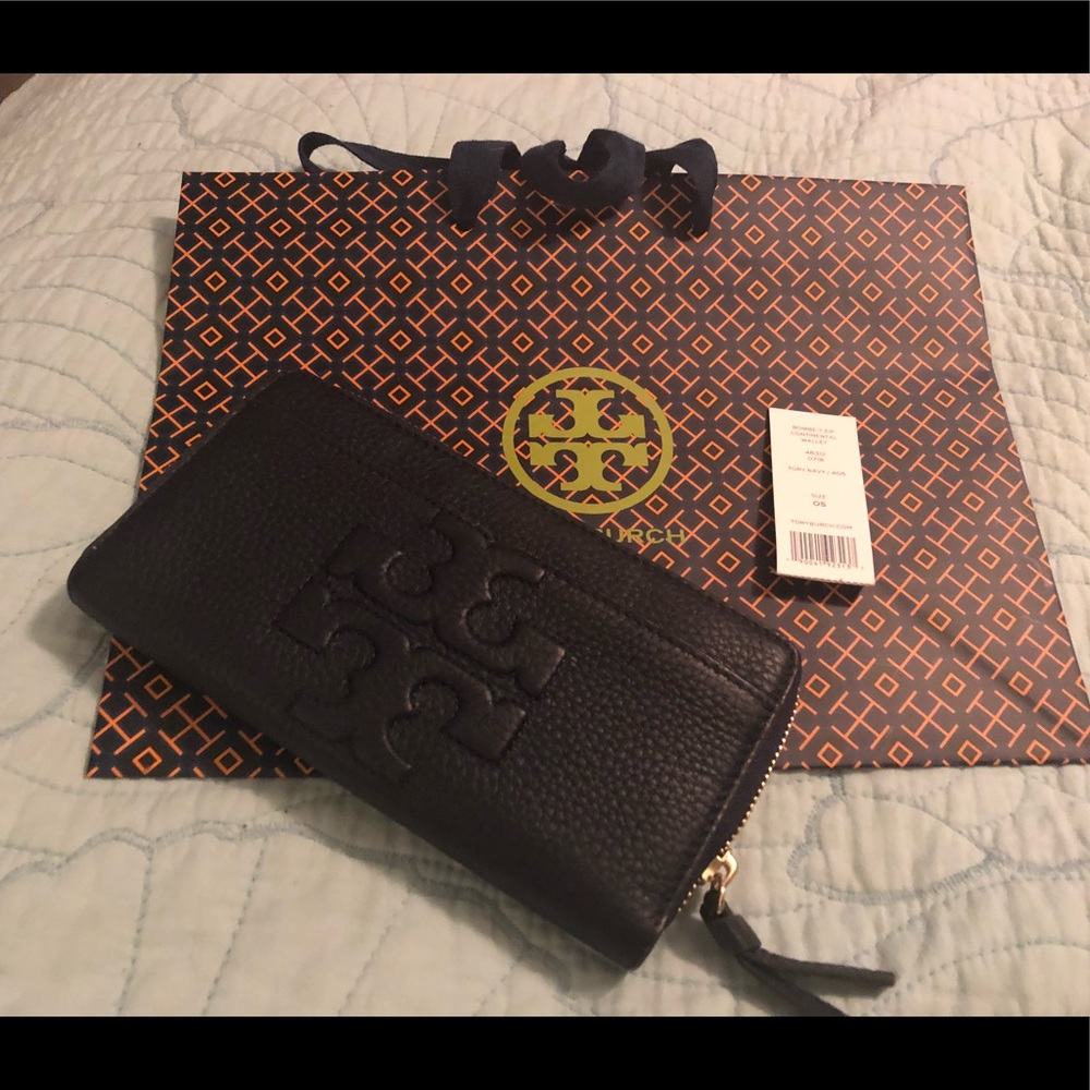 TB Bombe T Zip Continental wallet in Navy Blue